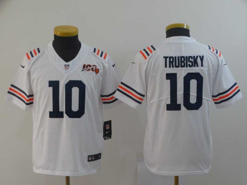 Youth Nike Bears 10 Mitchell Trubisky White 2019 100th Season Alternate Classic Vapor Untouchable Limited Jersey,We sell and wholesale Youth Nike Bears 10 Mitchell Trubisky White 2019 100th Season Alternate Classic Vapor Untouchable Limited Jersey on line form chian!